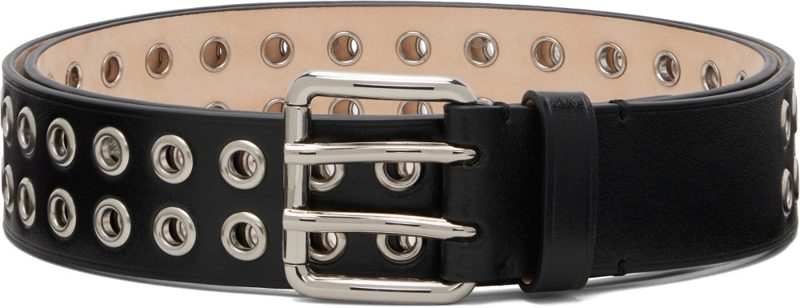 Marni Black Grommet Belt 262379M131002