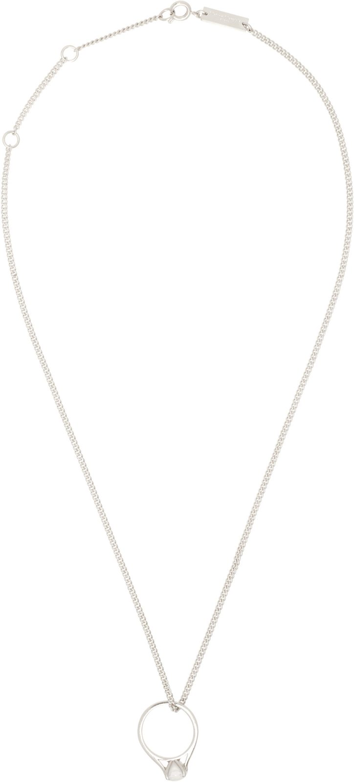 Antiqued Wax Solitaire Necklace 262168M145007