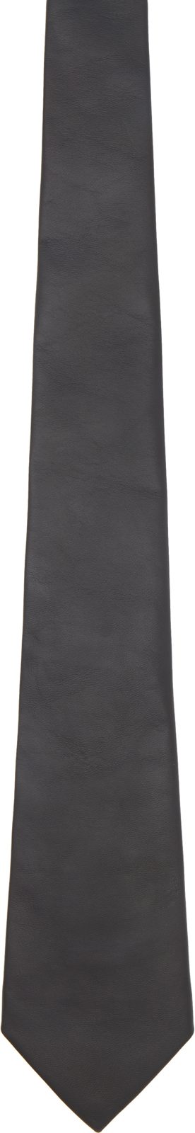 Brown Smooth Lambskin Tie 251798M158003