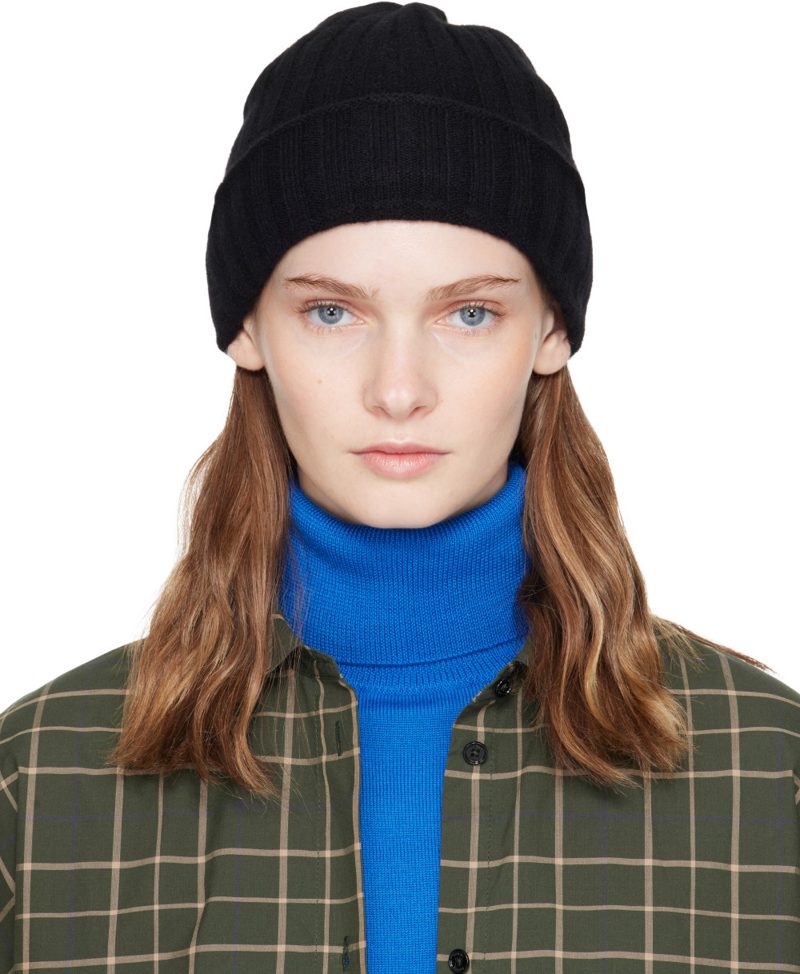 TOTEME Black Cashmere Beanie 262771F014001