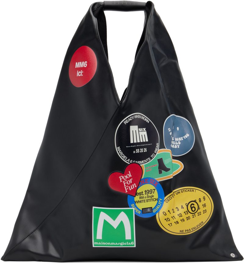 Black Classic Medium Triangle Tote 262188M172003