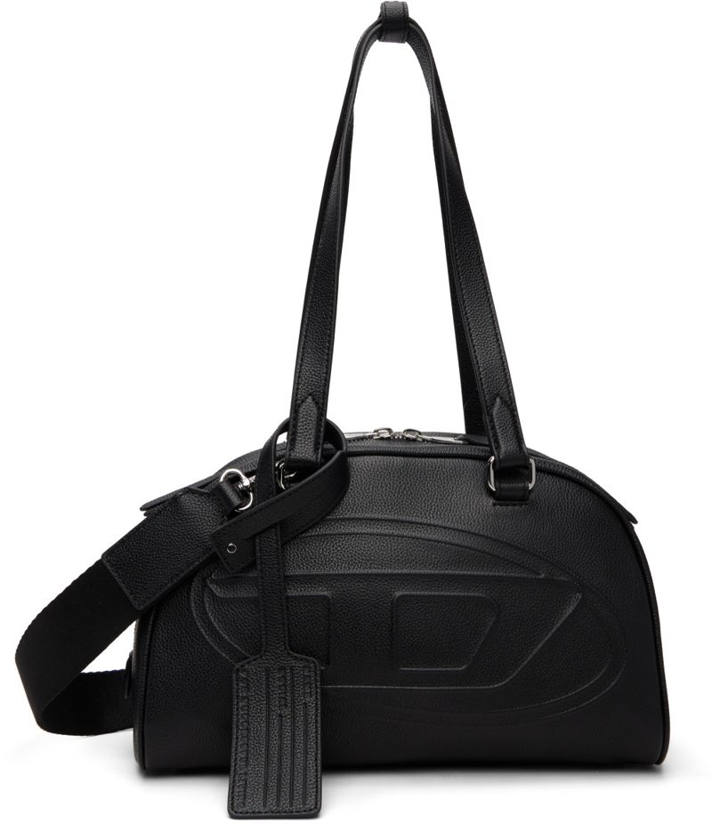 Black 1DR Dome EM[보스]ED Logo Leather Boston Bag 262001M170001