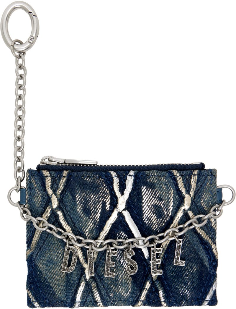 Navy Chain Card Holder 262001F037001