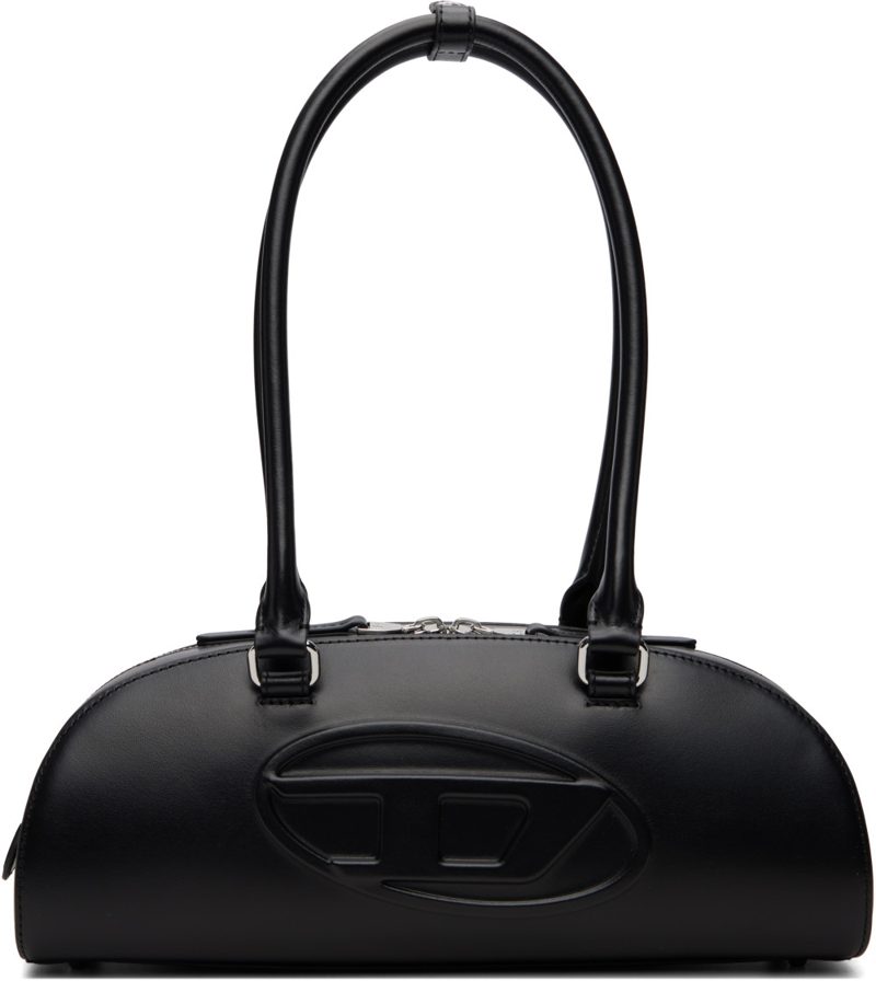 Black 1DR Dome Elongated Leather Bowling Bag 262001F048029