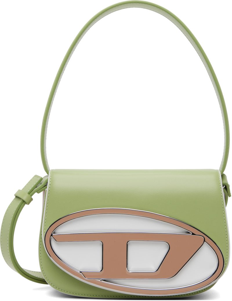 Green & White 1DR Nappa Leather Iconic Shoulder Bag 262001F048025