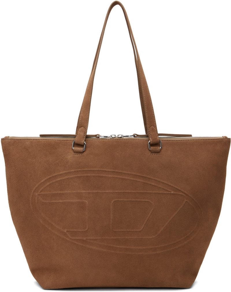 Beige 1DR Dome Oval D Logo Suede Tote 262001F049001