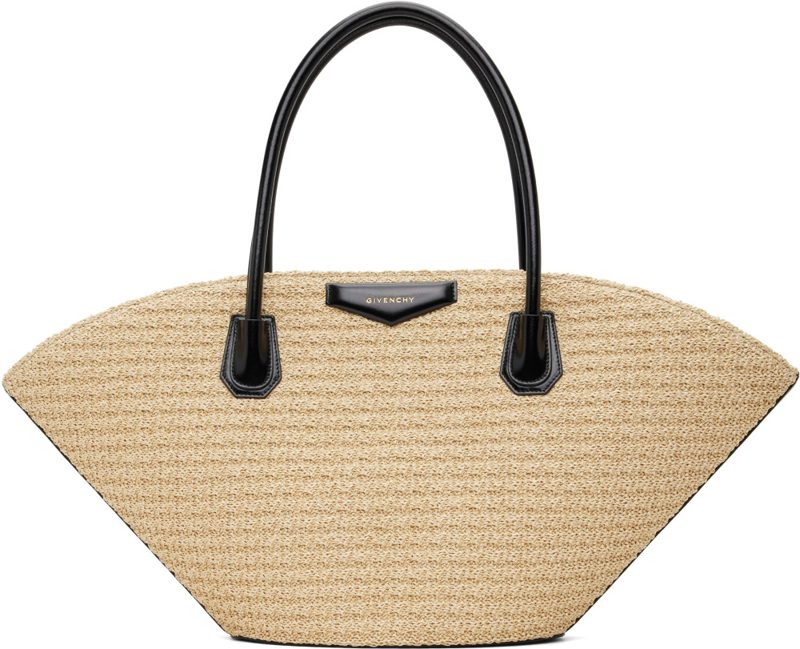 Beige Small Antigona Basket Tote 262278F046000