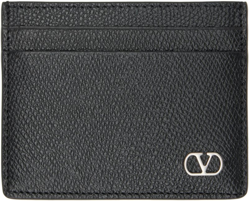 Garavani Black VLogo Signature Card Holder 262476M163000