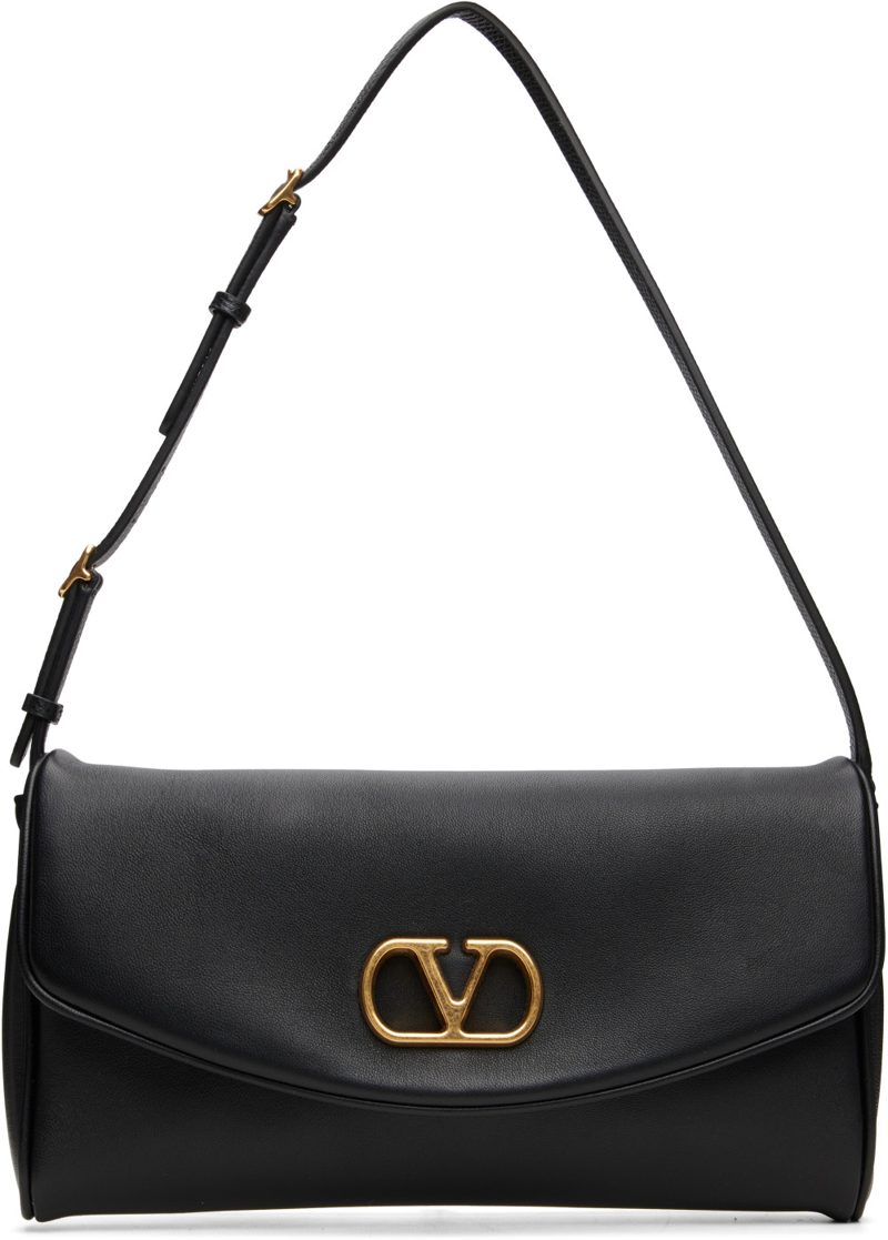 Garavani Black DeVain Small Nappa Shoulder Bag 262807F048034