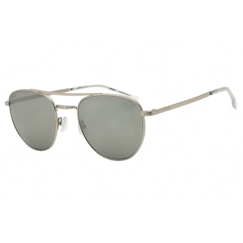 Hugo [보스] Silver Mirror Aviator Mens Sunglasses [보스] 1631/S 0010/T4 53_Silver Tone