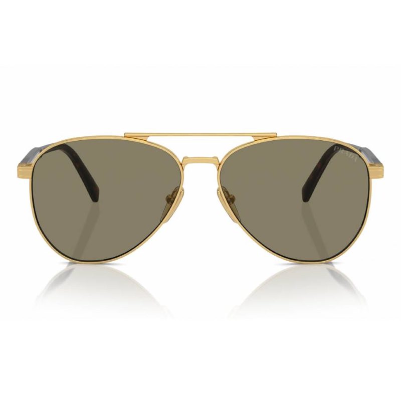 Light Brown Pilot Mens Sunglasses PR A58S 5AK90F 58_Gold