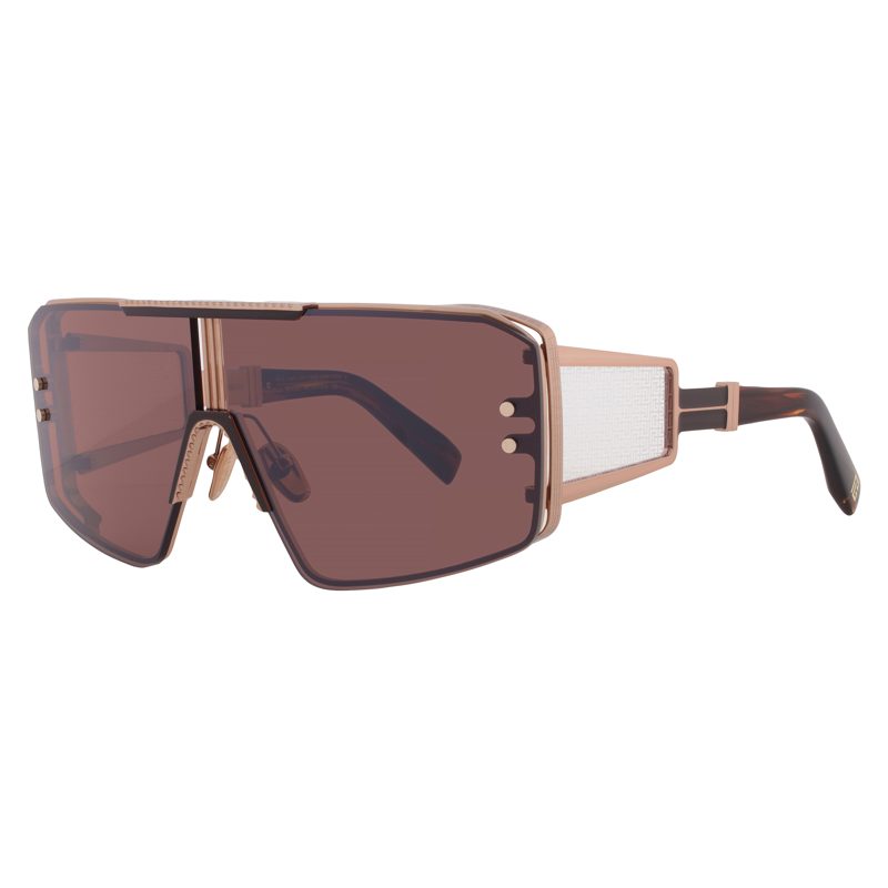 LE MASQUE Brown Shield Unisex Sunglasses BPS-146C RSE-BRN 147