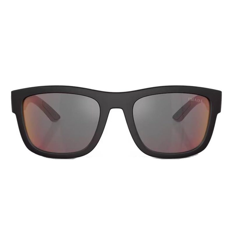 Linea Rossa Grey Mirror Blue/Red Rectangular Mens Sunglasses PS 01ZS DG008F 56