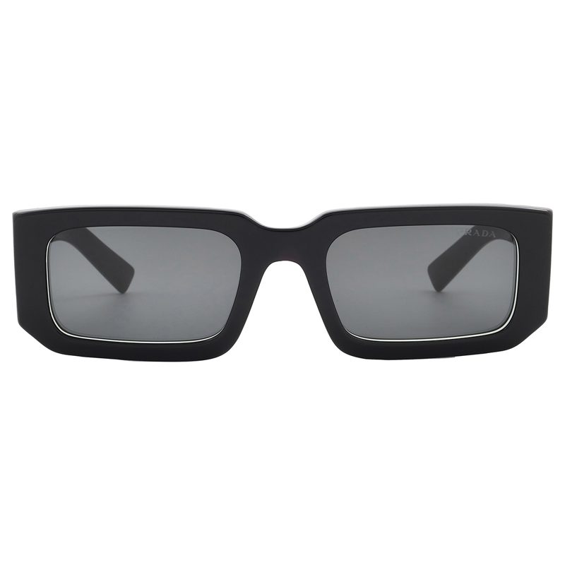 Dark Grey Rectangular Mens Sunglasses PR 06YS 09Q5S0 53