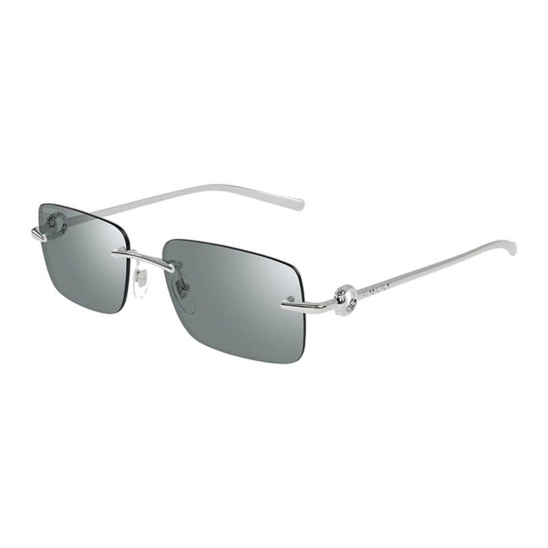 Green Rectangular Mens Sunglasses GG1703S 002 55