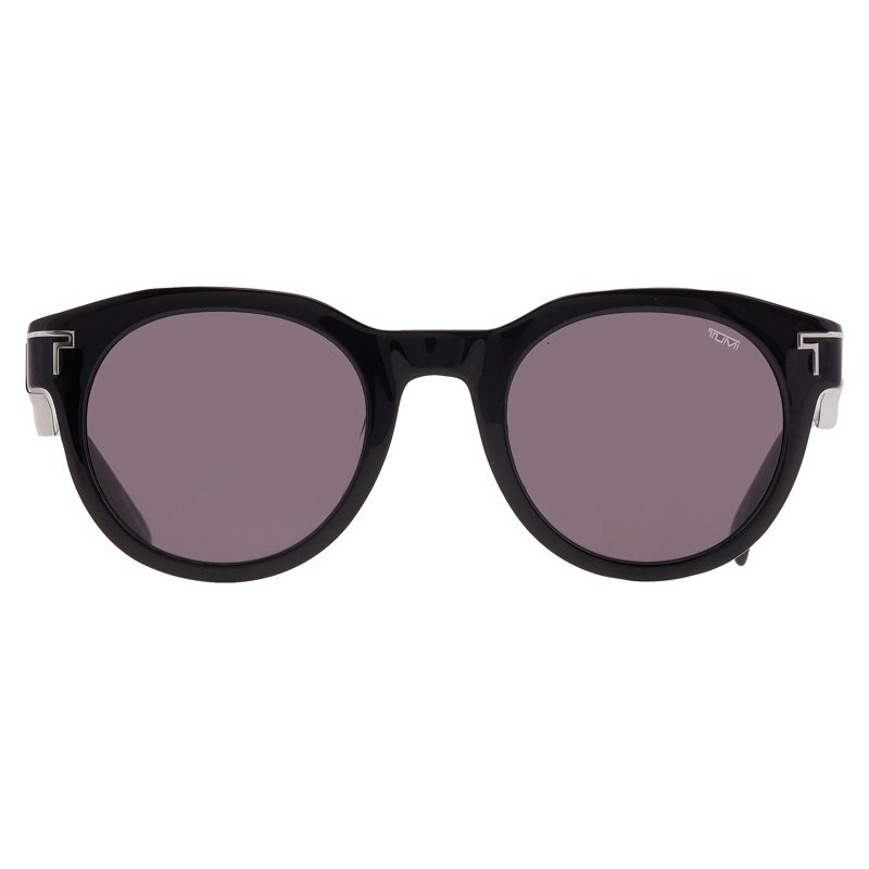 Tumi Grey Oval Unisex Sunglasses STU509 1BLA 50
