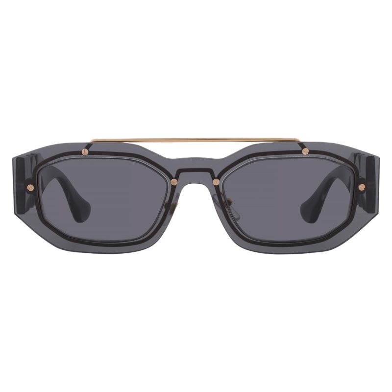 Dark Grey Geometric Unisex Sunglasses VE2235 100287 51