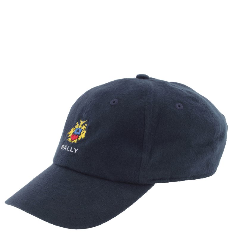 Crest Logo Cotton Baseball Cap_Peacoat