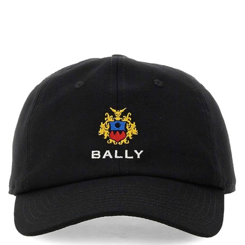 Crest Logo Cotton Baseball Cap_Black