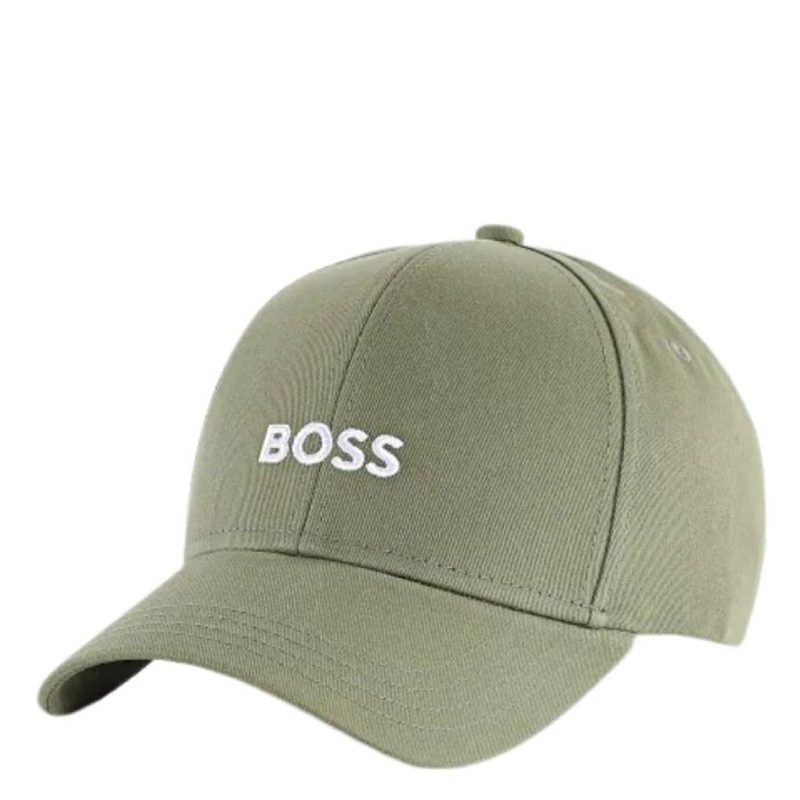 Hugo [보스] Embroidered Logo Cotton-Twill Cap_Open Green
