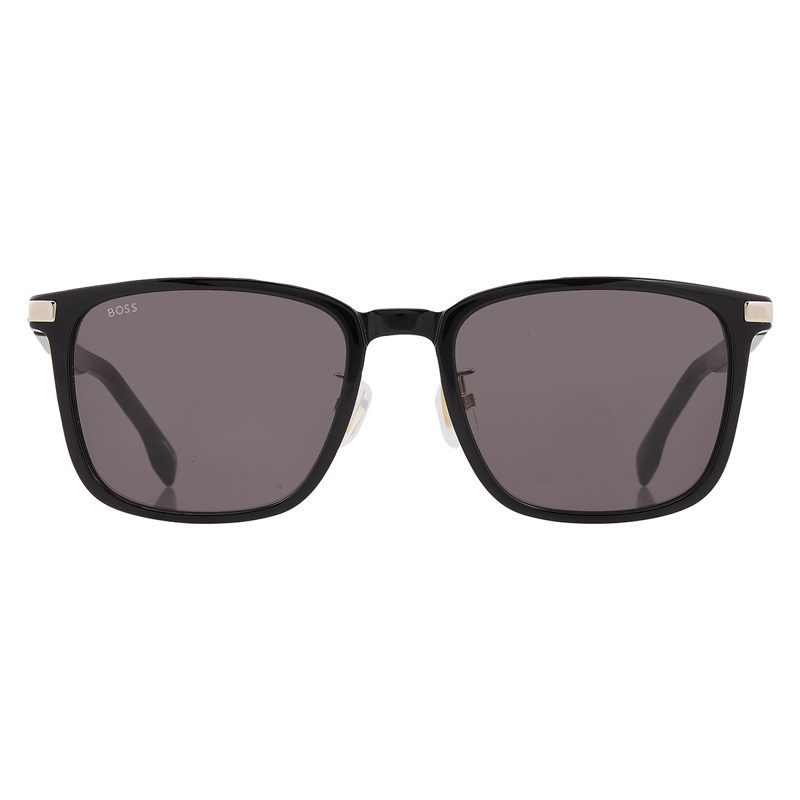 Hugo [보스] Grey Rectangular Mens Sunglasses [보스] 1406 / F / SK 02M2 / IR 57