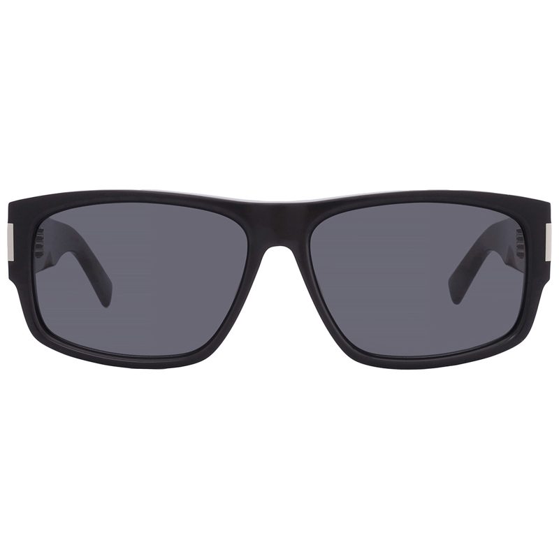 Dark Grey Rectangular Mens Sunglasses SL 689 001 59
