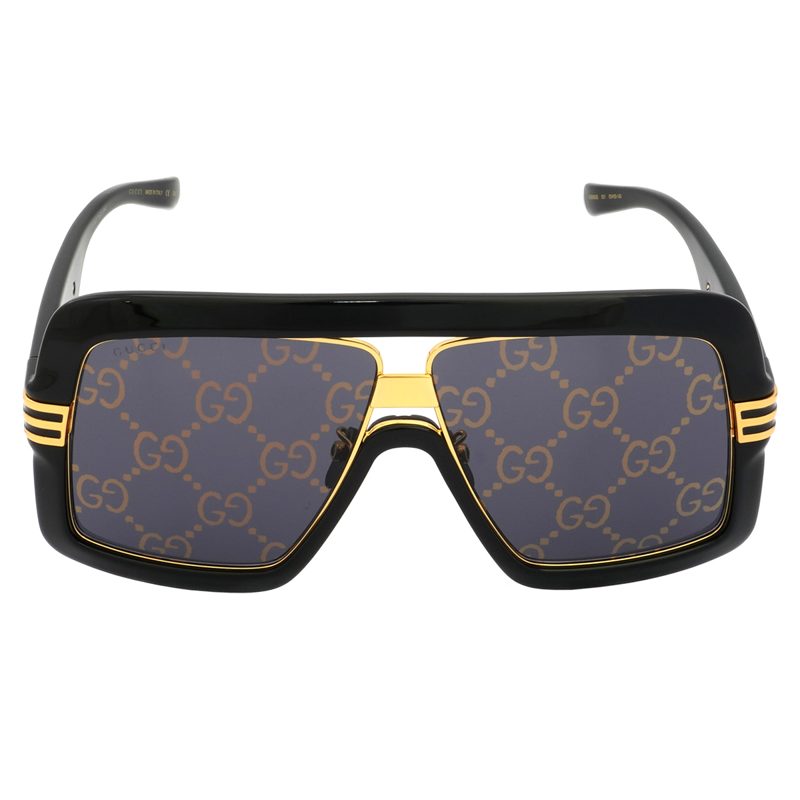 Grey / Gold Decor Square Unisex Sunglasses GG0900S 001 60