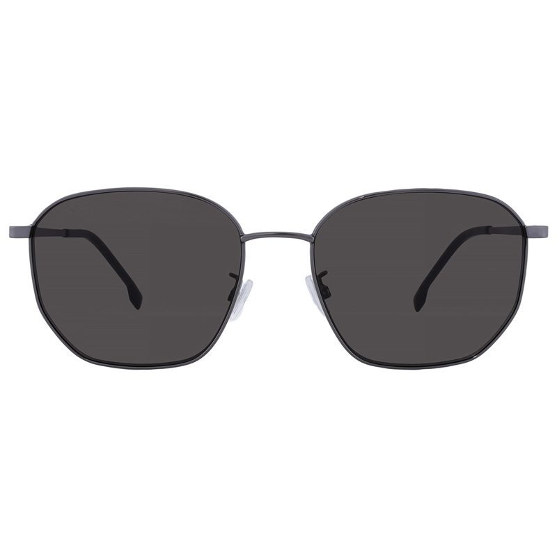 Hugo [보스] Grey Geometric Mens Sunglasses [보스] 1673 / F / SK 0KJ1 / IR 57_Dark Ruthenium