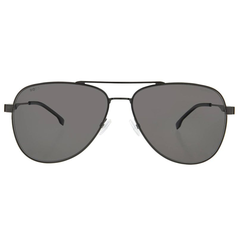 Hugo [보스] Polarized Grey Pilot Mens Sunglasses [보스] 1641/S 0V81/M9 60_Dark Ruthenium/Black