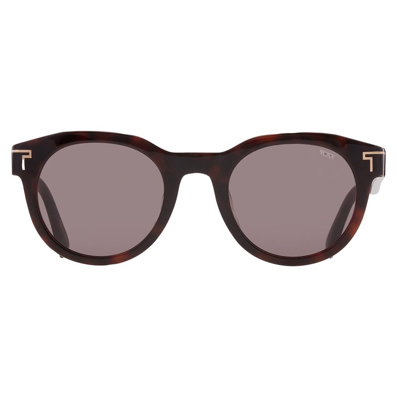 Tumi Brown Oval Unisex Sunglasses STU509 1HAV 50