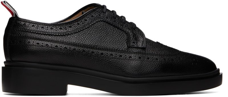 Black Pebble Grain Lightweight Classic Longwing Brogues 271381F120000