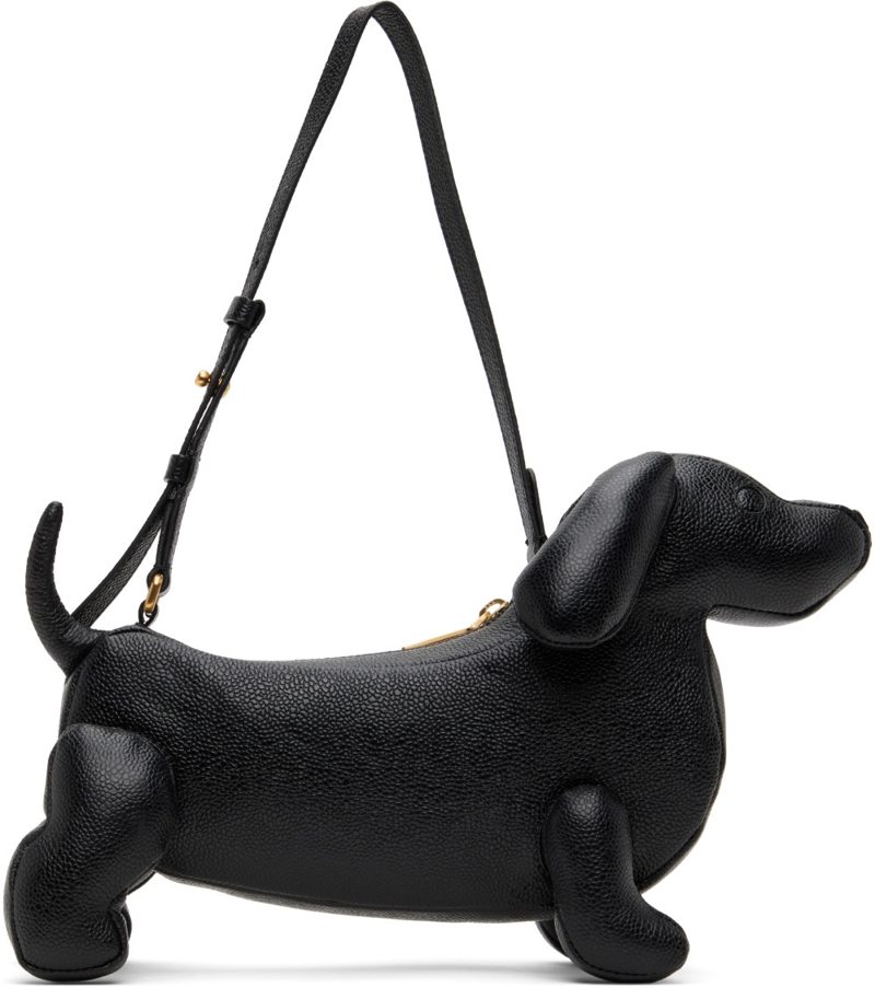 Black Baby Hector Pebble Grain Leather Bag 271381F048002