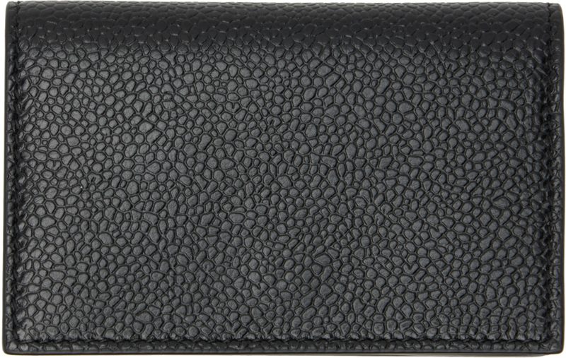 Black Pebble Grain Business Card Holder 271381M163002