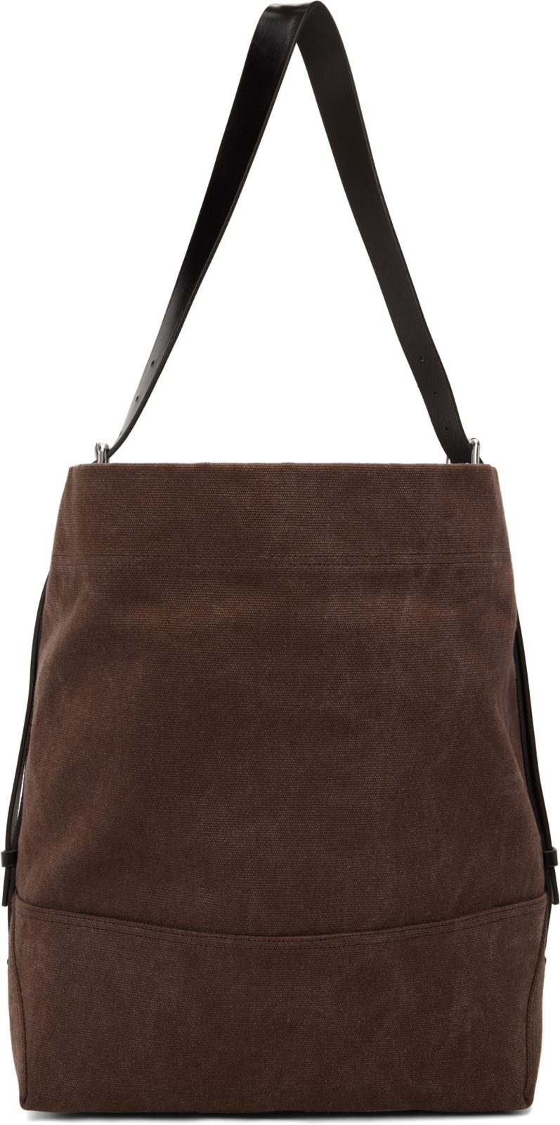 Brown Belted Tote 262646M172005
