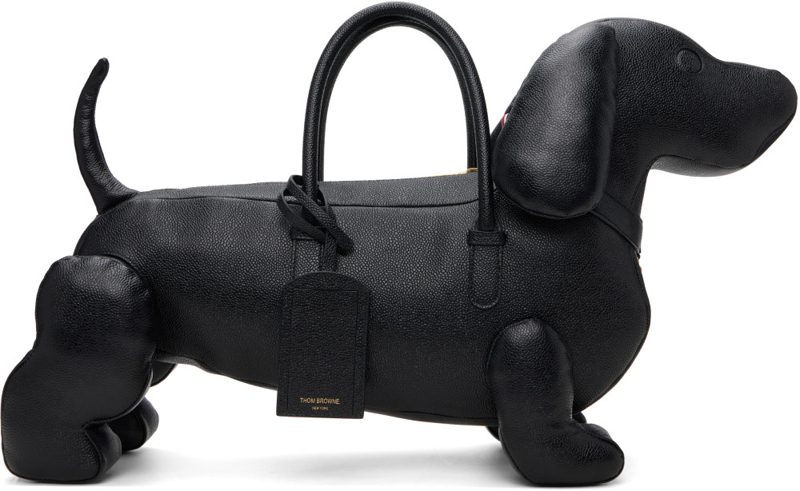 Black Hector Pebble Grain Leather Bag 271381M170002