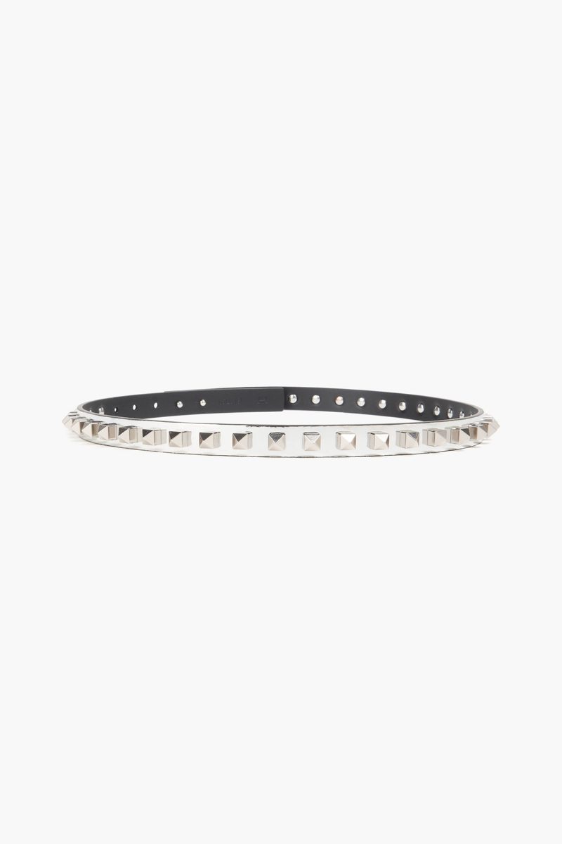 Garavani Rockstud metallic patent-leather belt
