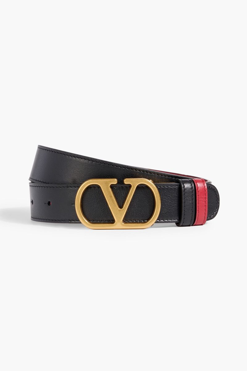 Garavani VLOGO Pebbled-Leather Belt