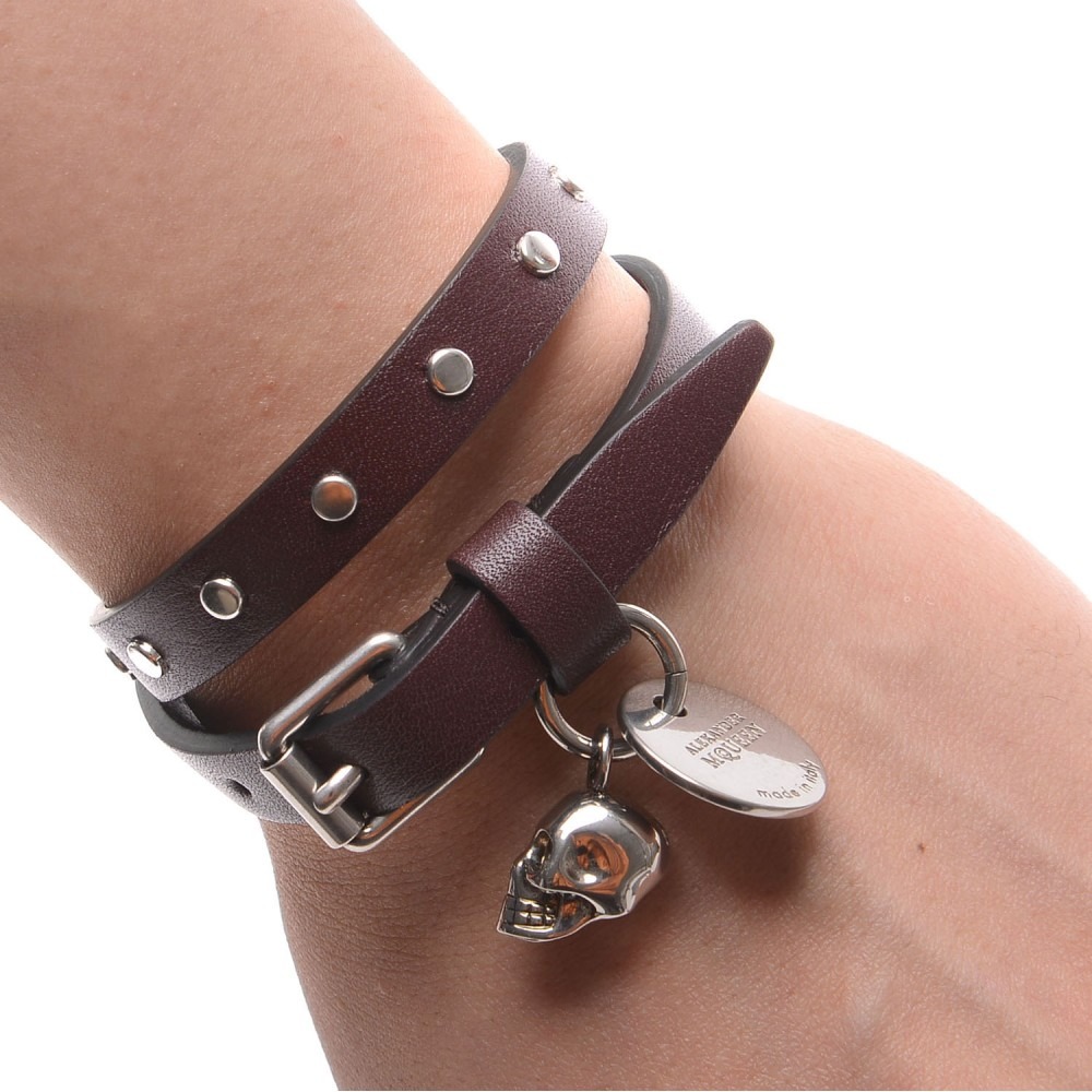 17FW 남여공용 더블랩 스터드 스컬 팔찌 (465149_D781Y_6011_17F)