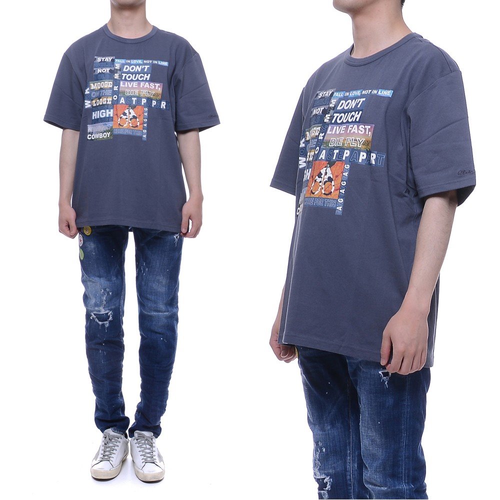 20SS 남성 패치워크 반팔티 (M10MT707_180_20S)