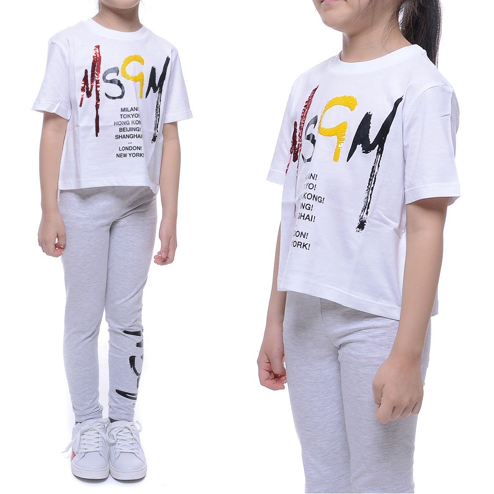 20SS MSGM 로고 프린트 반팔 티셔츠 (022058_001_20S)