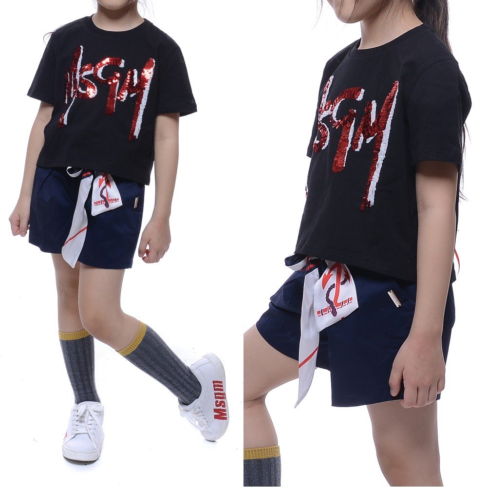 20SS MSGM 스팽글 반팔 티셔츠 (022068_110_20S)