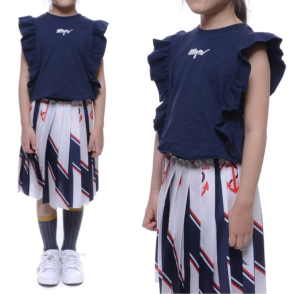 20SS MSGM 로고 러플 나시 티셔츠 (022208_060_20S)