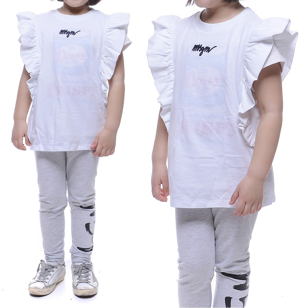 20SS MSGM 로고 러플 나시 티셔츠 (022208_001_20S)