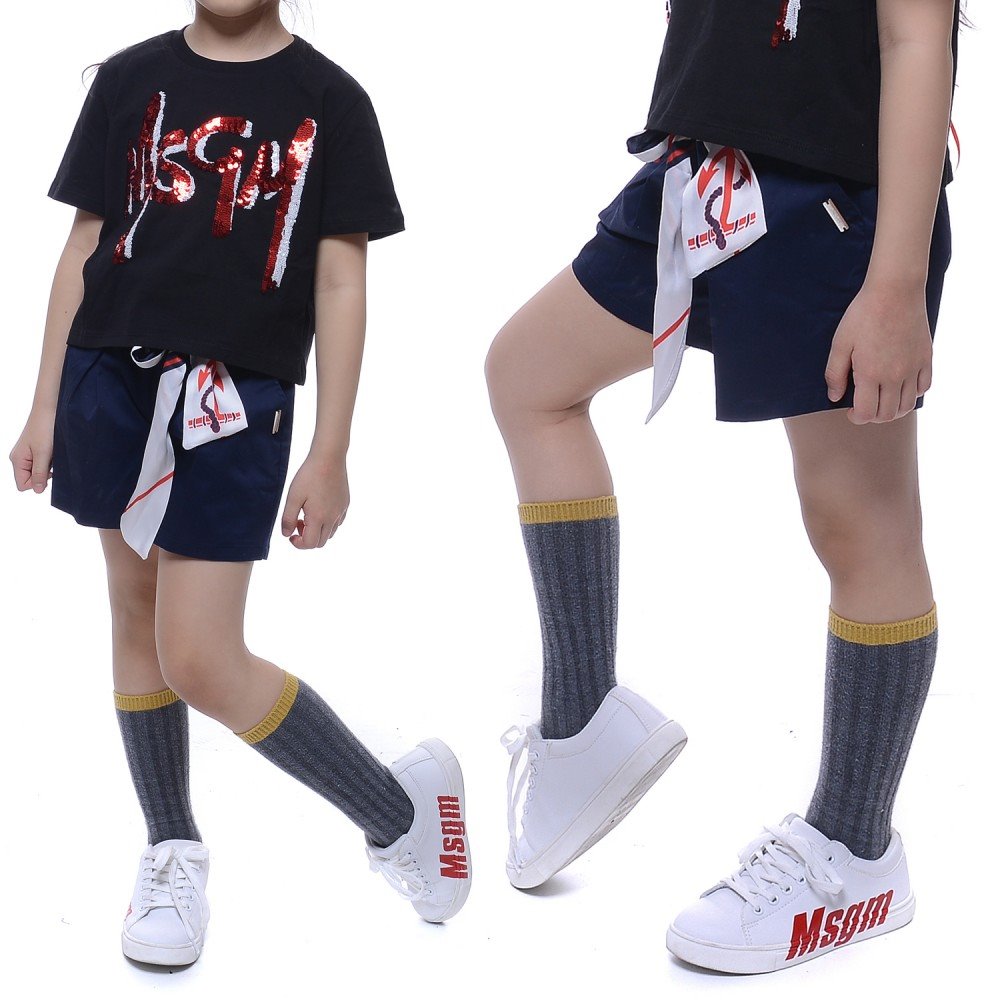 20SS MSGM 앵커 리본 타이 반바지 (022220_060_20S)