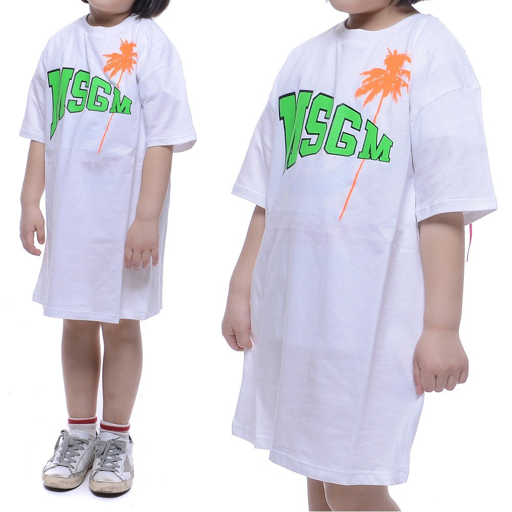 20SS MSGM 로고 프린트 원피스 (022077_001_20S)