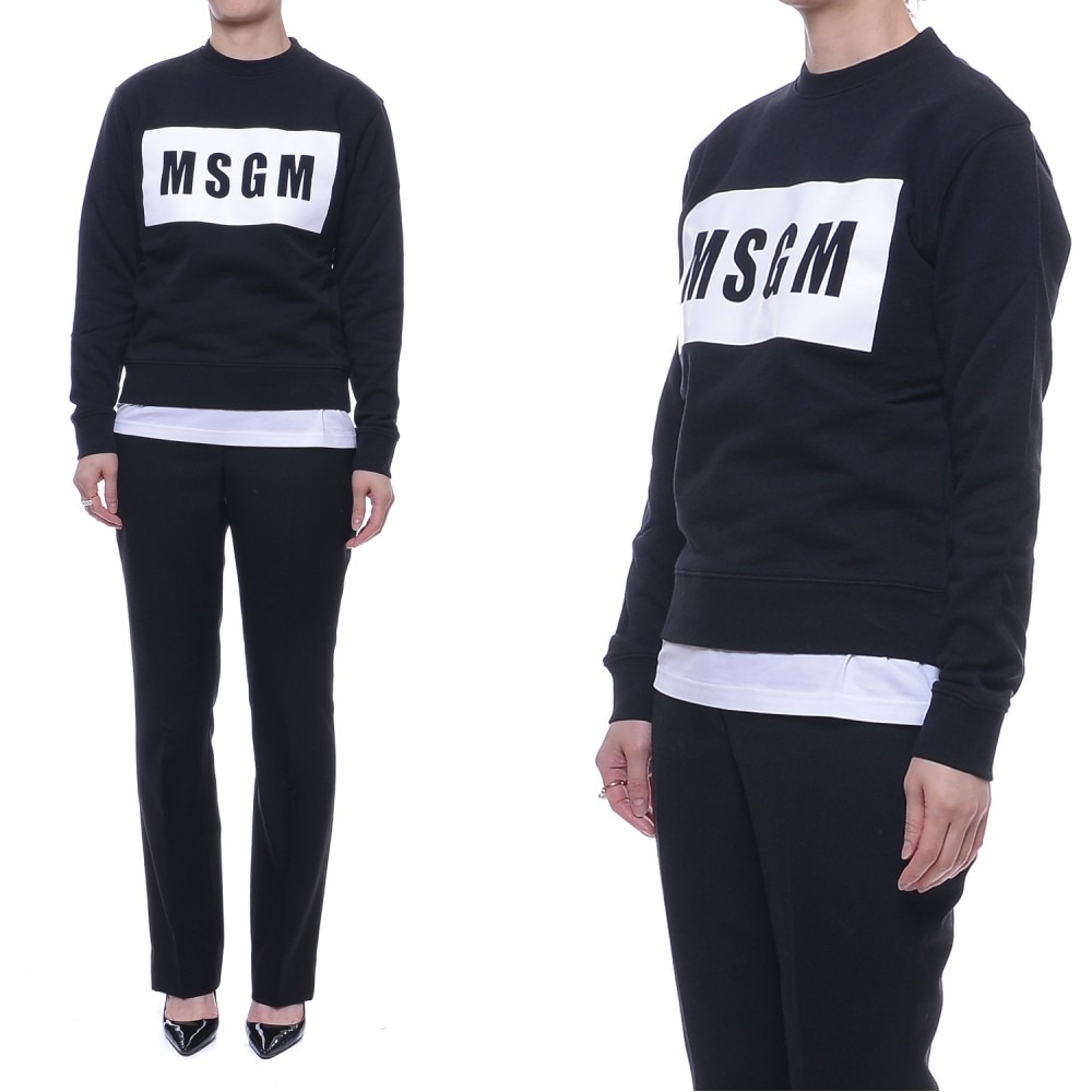 20FW 여성 MSGM 스퀘어 맨투맨 (2941MDM96_207799_99_20F)
