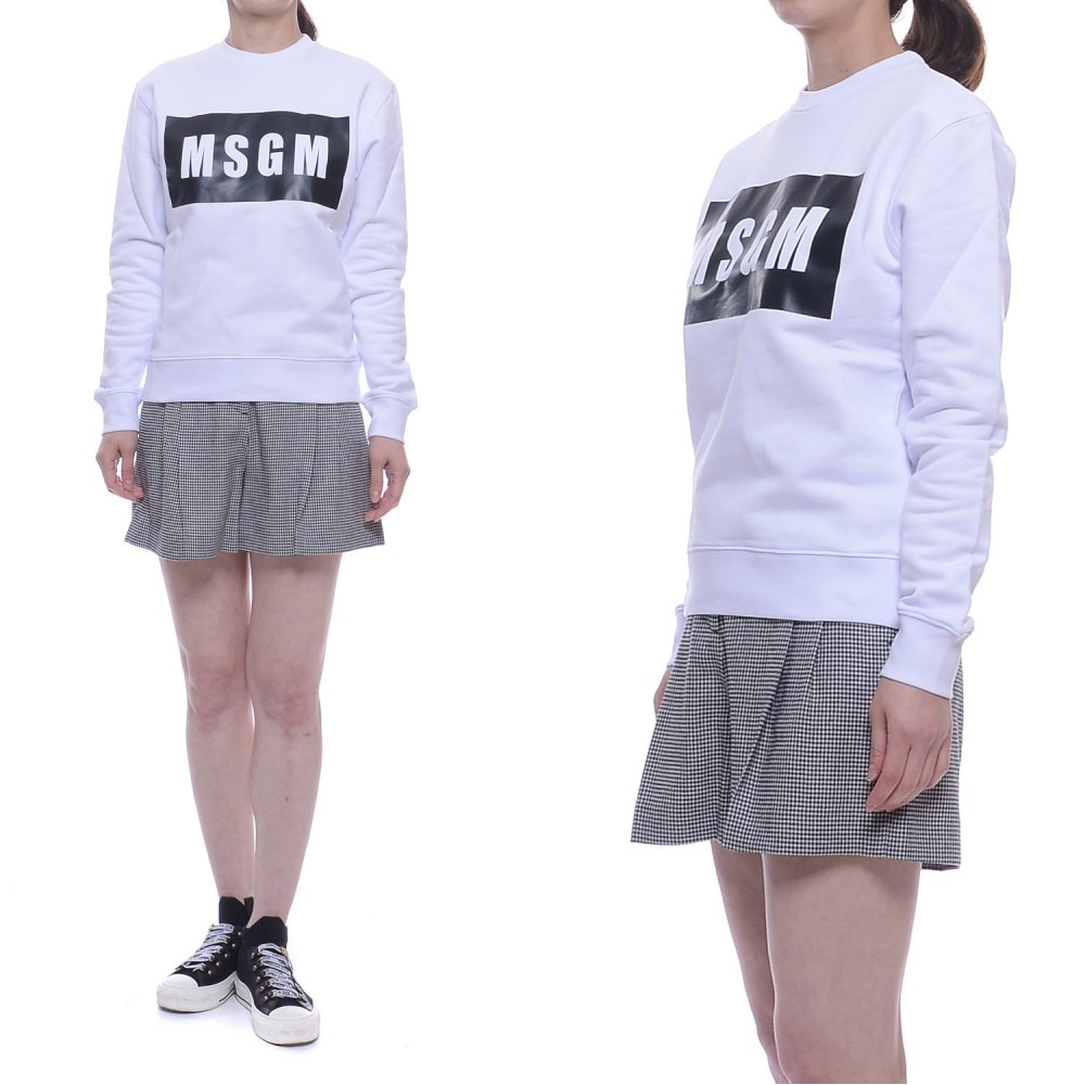 20FW 여성 MSGM 스퀘어 맨투맨 (2941MDM96_207799_01_20F)