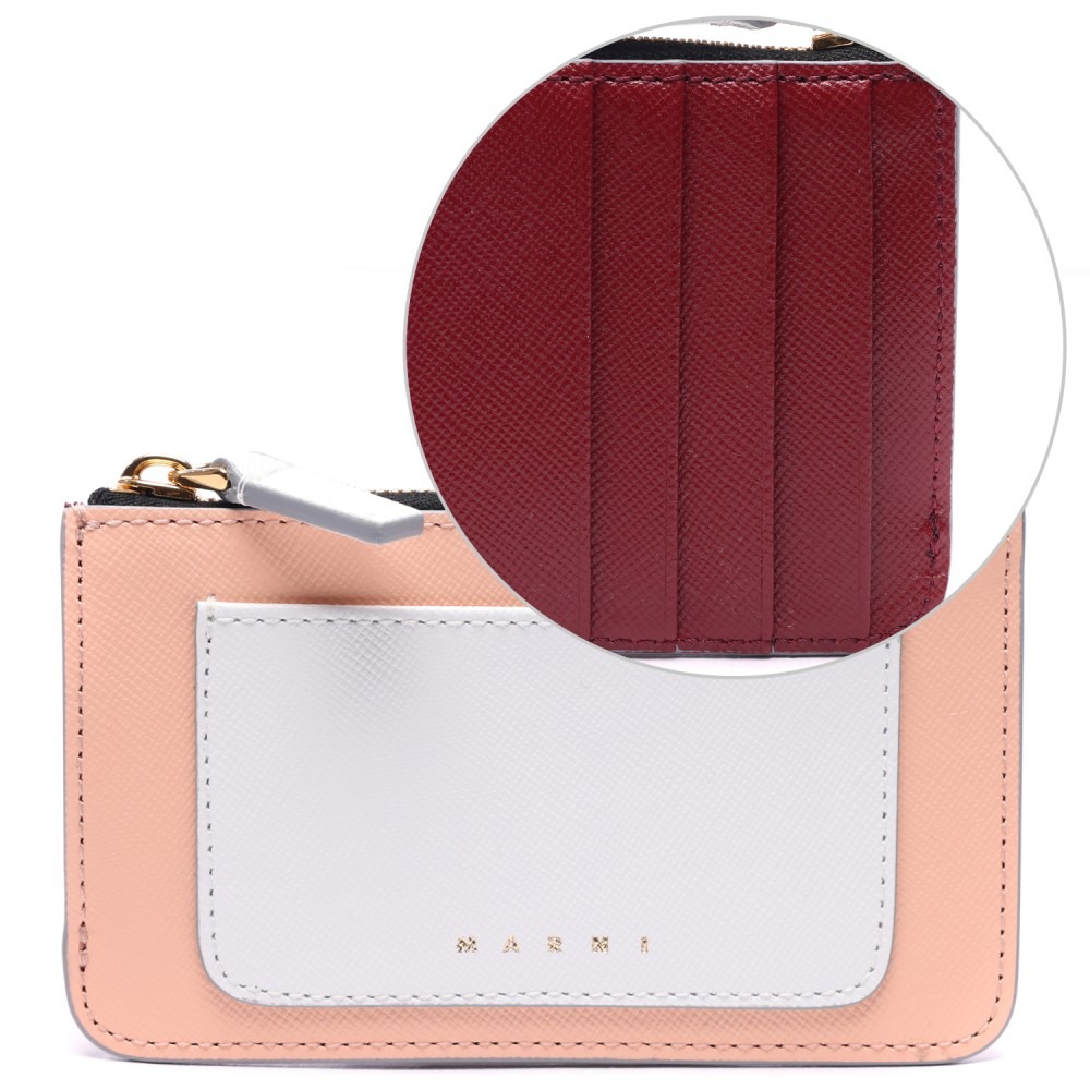 22SS Women's Saffiano Zipper Card Wallet (PFMO0025U2_LV520_Z539G_22S)