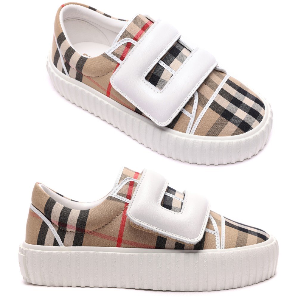 22FW 빈티지 체크 벨크로 스니커즈 (8047490_ARCHIVE_BEIGE_22F)