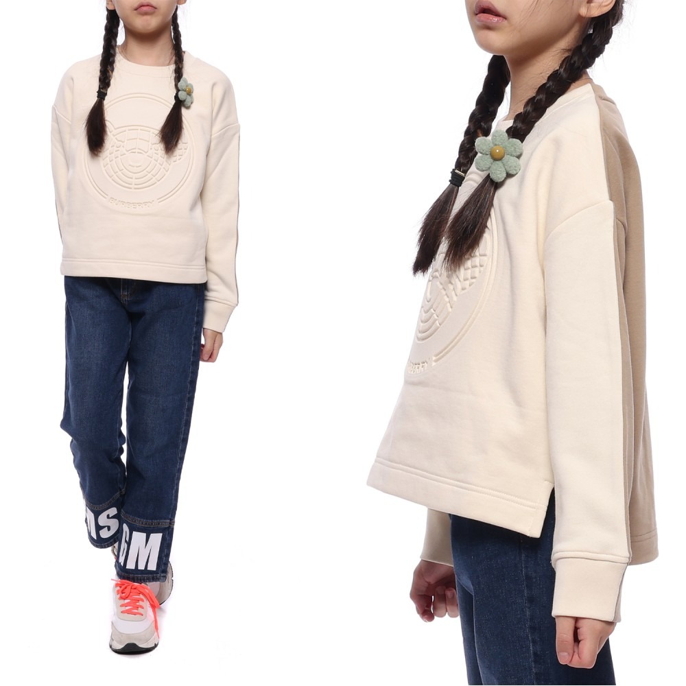 22FW 토마스 베어 모티프 투톤 맨투맨 (8053518_WARM_IVORY_22F)